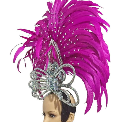 The Stardust Empress Dionysia – White Feather Carnival & Masque Ball Headdress