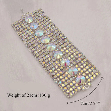 Gold-Plated Crystal Rhinestone Bracelet
