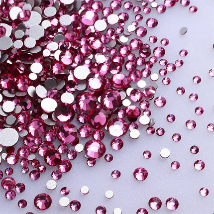 SS3-SS30 Red Series Hotfix Glass Flat-Back Rhinestones