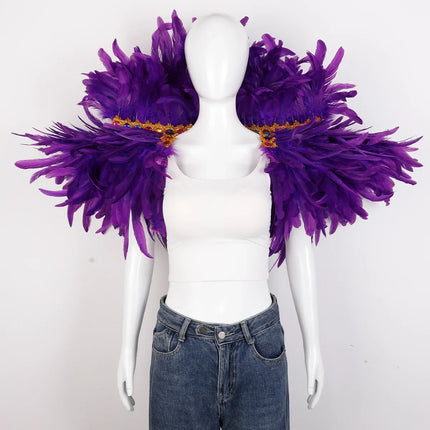 Festival Carnival Feather Shawl