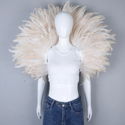 Festival Carnival Feather Shoulder Shawl