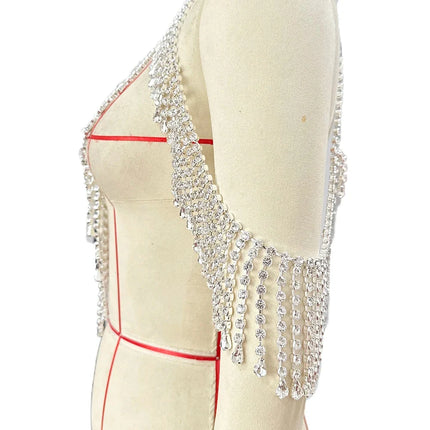 Crystal Necklace Shoulder Tassel Body Jewelry
