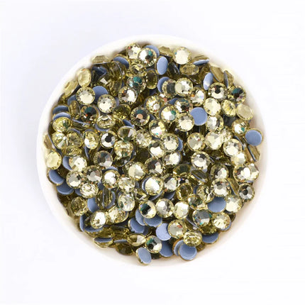 SS3-SS30 Yellow Series Hot-Fix Glass Flat Back Rhinestones