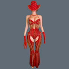 red jumpsuit set / XL