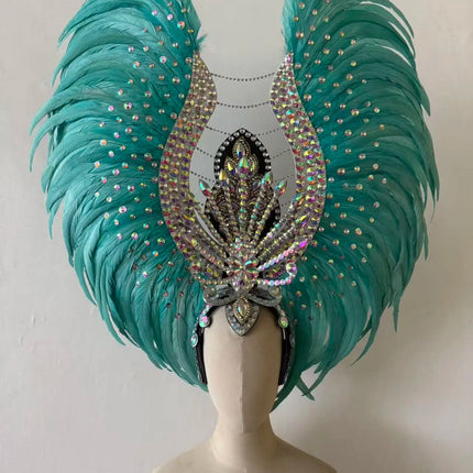 The Stardust Aurora Feather Headdress – Light Purple Cabaret & Carnival Crown