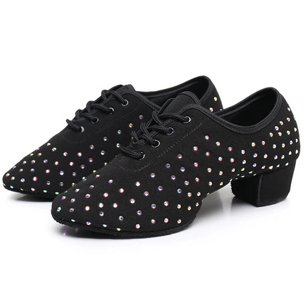 The Stardust Midnight Flash Oxford – Rhinestone Lace-Up Dance Shoe