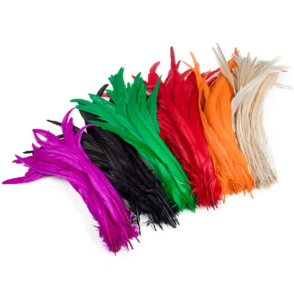 100PCS Natural Rooster Tail Feathers (25-40CM)
