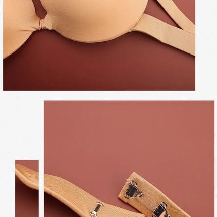 Handmade Steel Ring Gathered Nude Performance Bra Cup