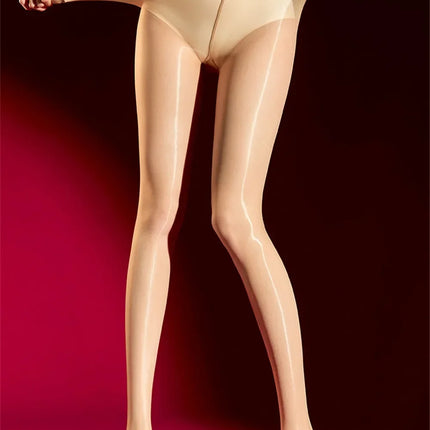 Plus Size Oil Glossy 1D Ultra-Thin Shaping Pantyhose High-Elasticity Tights