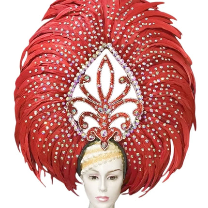 The Stardust Wings of Radiance – Deluxe Feathered Samba & Carnival Crown