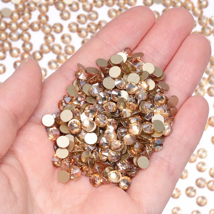 SS3-SS30 Gold Bottom Flat Back Glass High Quality Crystal Rhinestones