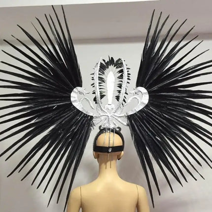 The Stardust Tropicana Samba Crown – Feather & Rhinestone Stage Headdress