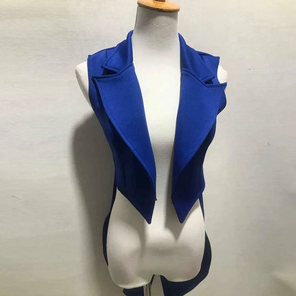 The Stardust Sapphire Showman – Sleeveless Cabaret Tailcoat