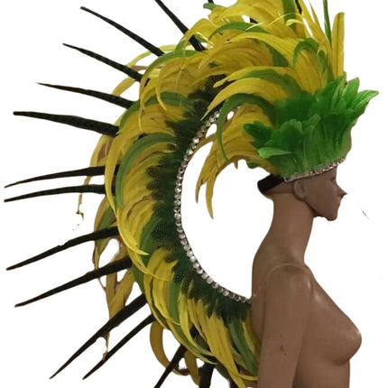 The Stardust Luminary – Premium Feathered Carnival & Samba Halo Headdress