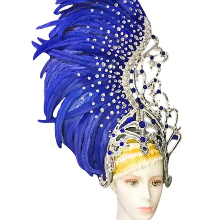 The Stardust Sovereign – Majestic Feathered Samba Carnival Headdress