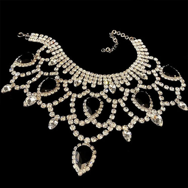 Rhinestone Water Drop Necklace