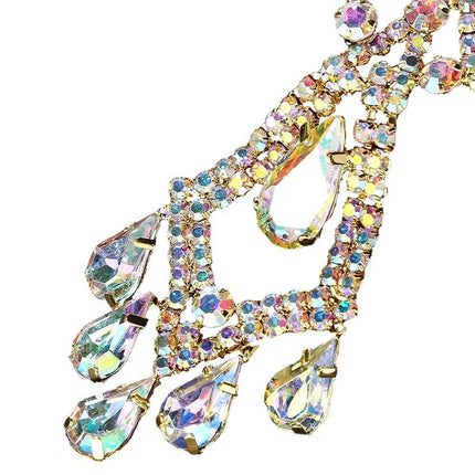 Dazzling Crystal Belly Dance Necklace & Statement Stage Performance Jewelry