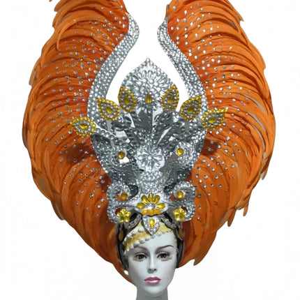 The Stardust Luminary – Premium Feathered Carnival & Samba Halo Headdress