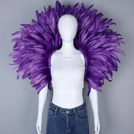 Festival Carnival Feather Shoulder Shawl