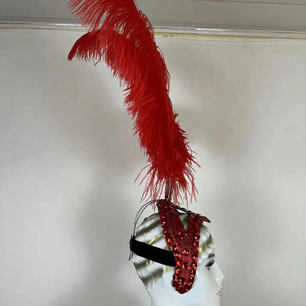 The Stardust Azure Sovereign – Royal Blue Feather Samba Carnival Headdress