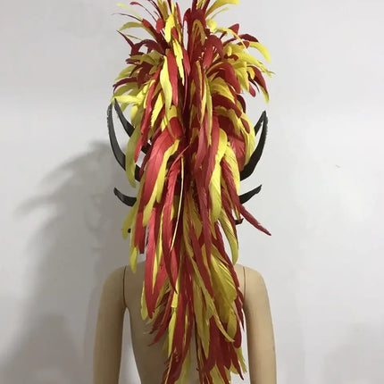 The Stardust Dynasty – Majestic Velvet & Feather Samba Masquerade Crown