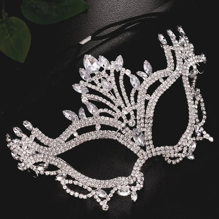 Rhinestone Mask Veil Performance Face Accessories