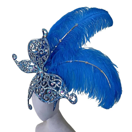 The Stardust Zenith – Premium Feathered Carnival & Samba Crown Headdress