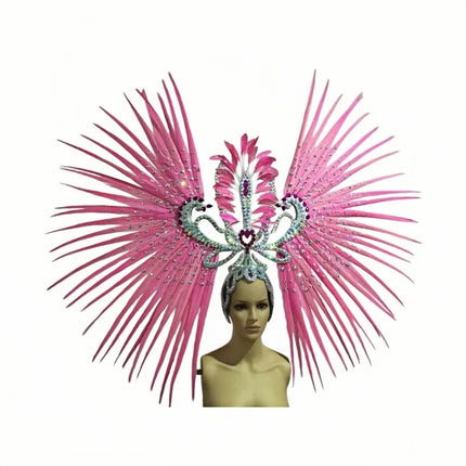 The Stardust Tropicana Samba Crown – Feather & Rhinestone Stage Headdress
