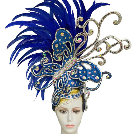 The Stardust Dionysia – Elegant Feathered Samba Carnival & Masquerade Headdress