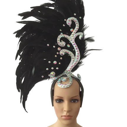 The Stardust Empress Dionysia – White Feather Carnival & Masque Ball Headdress