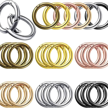 Metal Spring O-Ring Snap Clasp Clips for Bags, Keychains & DIY Crafts