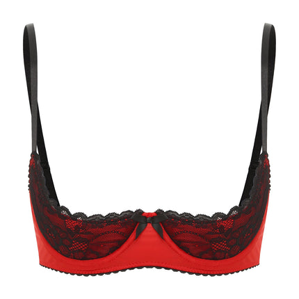 Lace Underwire Half-Cup Balconette Bra