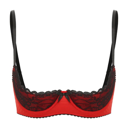 Lace Underwire Half-Cup Balconette Bra