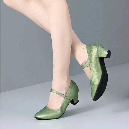 The Stardust Blossom Chinoiserie Dance Pump – Vintage Latin & Cabaret Heel