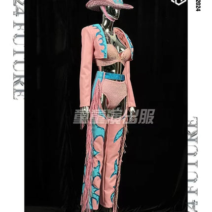 The Stardust Rhinestone Rodeo – Pink Western Performance Suit