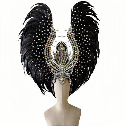 The Stardust Aurora Feather Headdress – Light Purple Cabaret & Carnival Crown