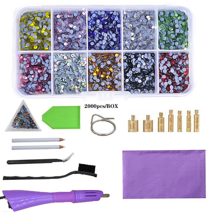 Fast-Heated Hotfix Rhinestone Applicator Wand Tool Kit