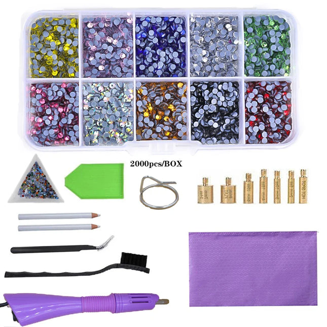Fast-Heated Hotfix Rhinestone Applicator Wand Tool Kit