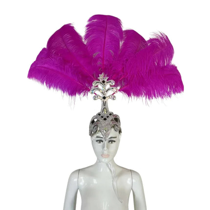 The Stardust Samba Queen – Premium Feathers & Rhinestones Carnival Headdress