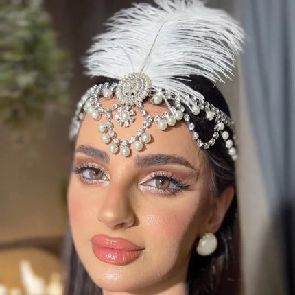 Ostrich Feather Headband Hair Accessory