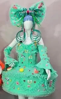 Sweet Bow Cake Dress & Parade Performance Costume Set