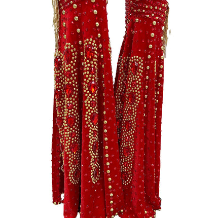 Rhinestone Tassel Hollow-Out Jumpsuit & Stage Performance Dance Romper