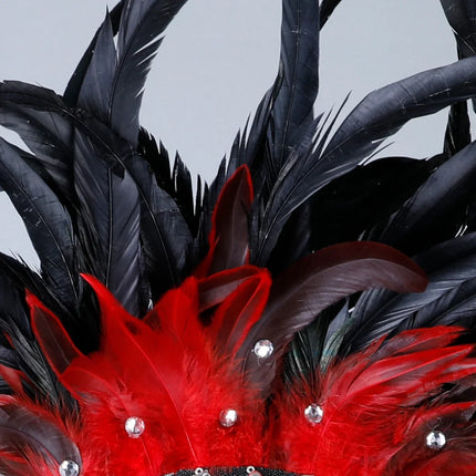 Punk Rock Rhinestone Feathered Headdress (The Max)