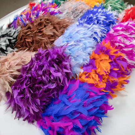 Fluffy Turkey Feathers Trim Ribbon Fringe
