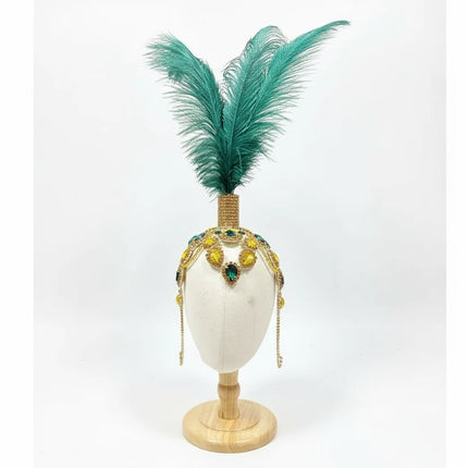Rhinestone Feather Headdress