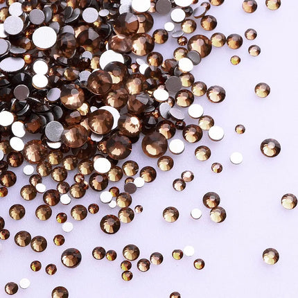 1440PCS SS3-SS20 Mix Size Non-Hotfix Glass FlatBack Rhinestones
