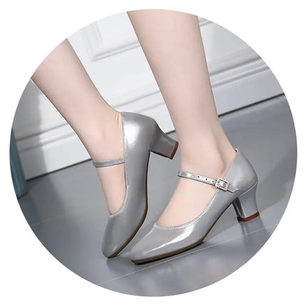The Stardust Darling Mary Jane – Classic Block Heel Practice Shoe