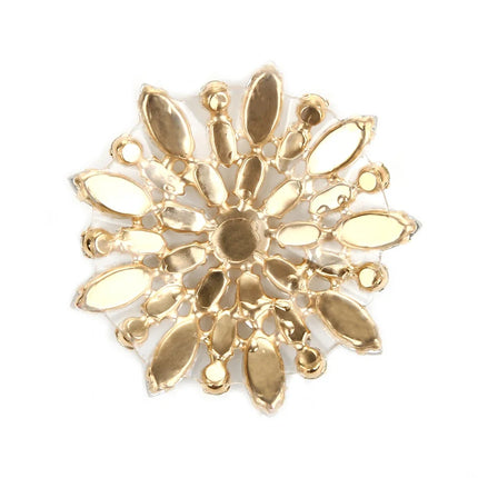 Sparkly Rhinestone Flower Burst Reusable Nipple Pasties Self-Adhesive Covers