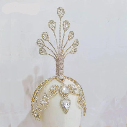Peacock Rhinestone Headpiece