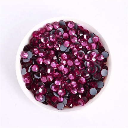 SS3-SS30 Red Series Hotfix Glass Flat-Back Rhinestones